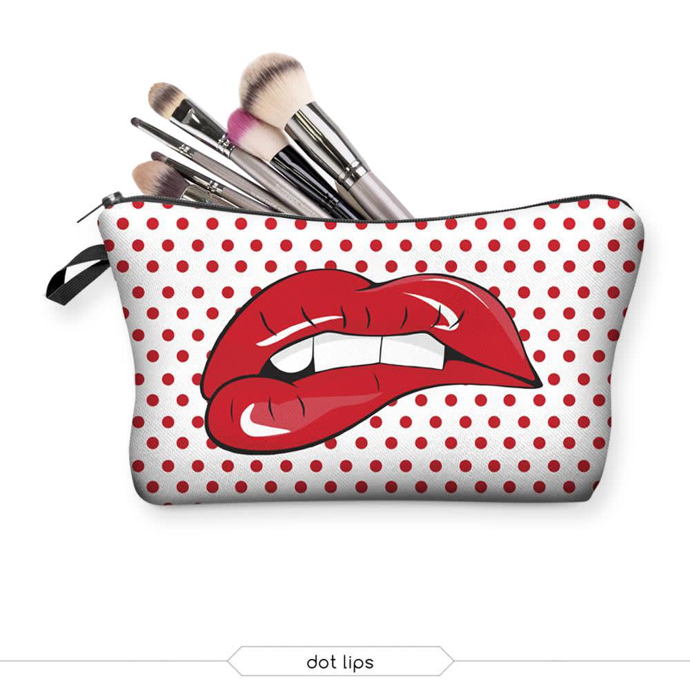 Fabric Pop-Art Cosmetics Travel Bag